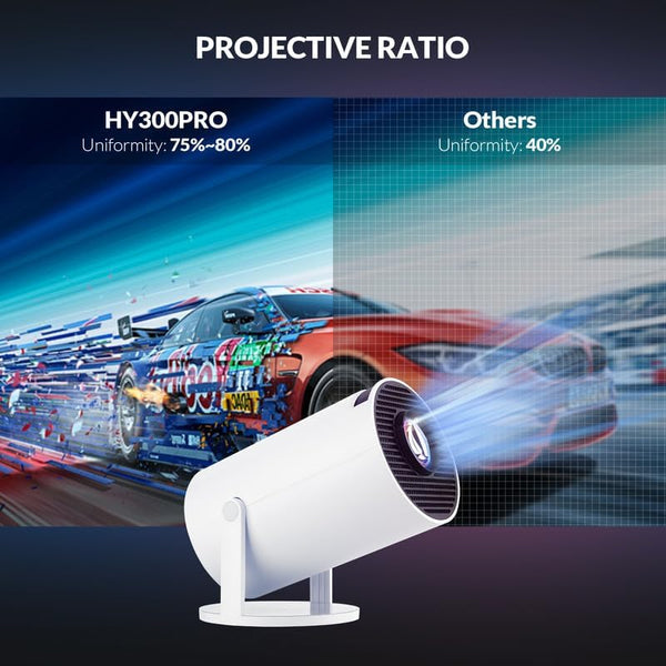 Proyector Inteligente ONYX™️ - Cine Portátil 4K y Giro 180° (Limpio, directo y le da autoridad de marca).
