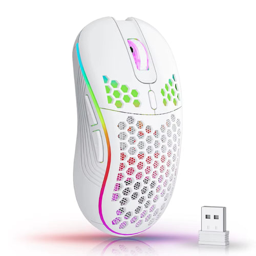 Mouse Inalámbrico RGB Gaming ONYX™️ - Diseño Panal 
